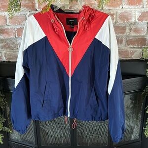 NWOT Red White and Blue Athletic Jacket Size Medium